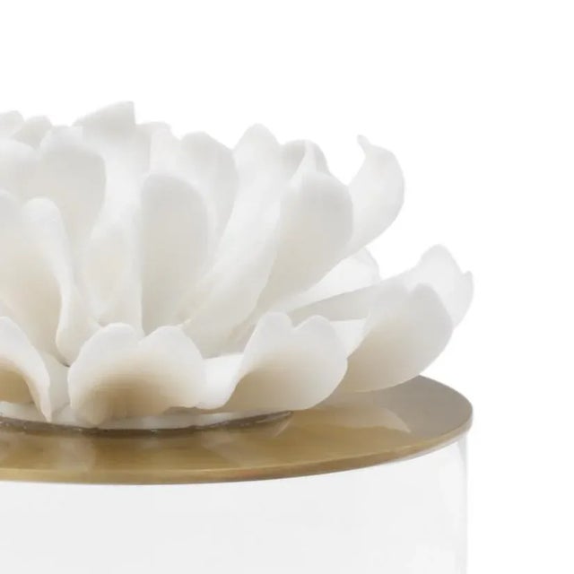 Handmade Succulent Sculpture On A Crystal Base. Designed By Claire Bell. Clean with a dry cloth