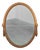 French Art Deco Oval Mirror in Gilded Oak, 1920s For Sale