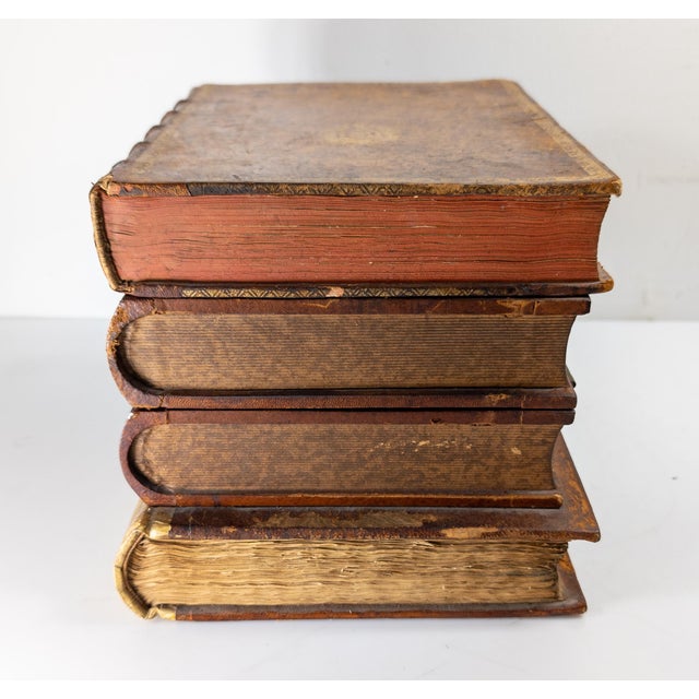 Mid 20th Century Mid-Century French Faux Leather Book Decanter Tantalus Bar Set For Sale - Image 5 of 12