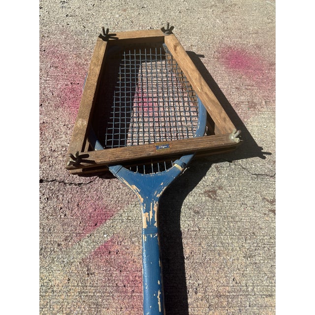 White Collection of Vintage Slazenger Wooden Tennis Rackets For Sale - Image 8 of 9