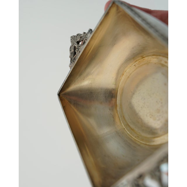 Art Deco Square Pocket Ashtray in Silver Metal from Km, 1930s For Sale - Image 6 of 18