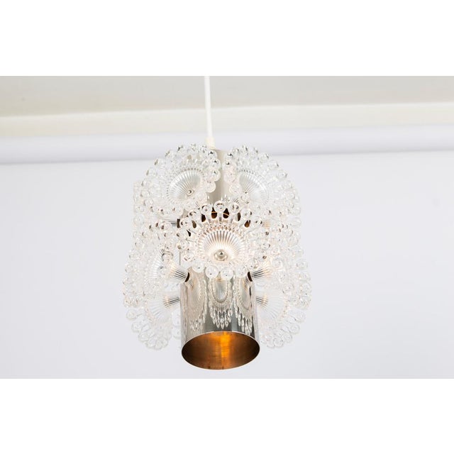 1960s Small Floral Chrome Sputnik Pendant Light, Germany, 1960s For Sale - Image 5 of 9