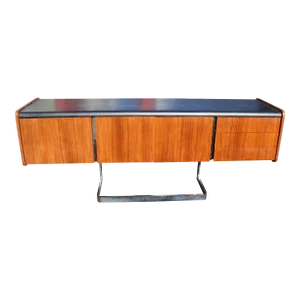 Rosewood and Chrome Credenza by Ste. Marie and Laurent (2nd)