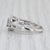 0.33ctw Diamond Cluster Engagement Ring 14k White Gold Size 5 For Sale In Greensboro - Image 6 of 8
