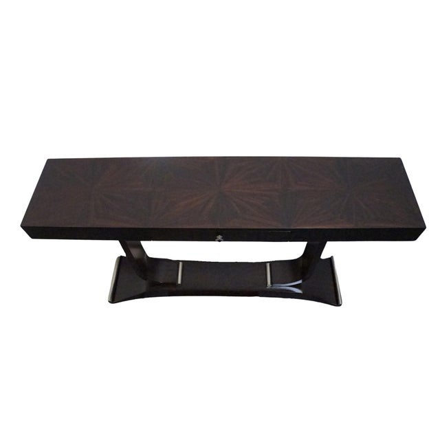Brown Maitland Smith Furniture Living Room Decoratif Contemporary Modern 57" Console / Entryway Table For Sale - Image 8 of 12