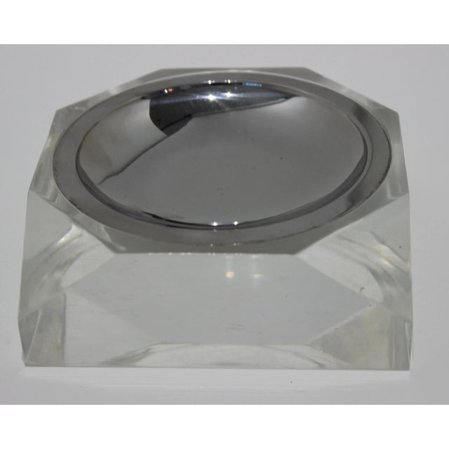 Candy or Nut Dish Lucite & Stainless For Sale - Image 10 of 10