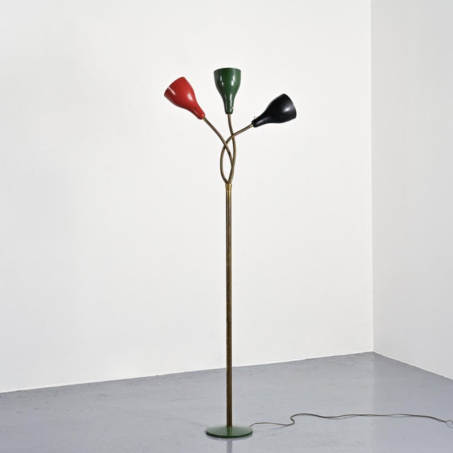 Metal Adjustable Floor Lamp by Giuseppe Ostuni, Oluce 1950 from Oluce For Sale - Image 7 of 10