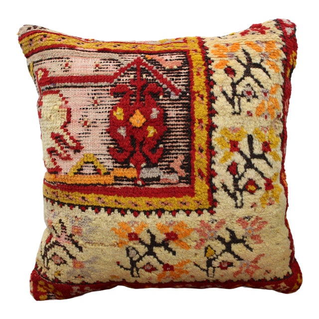 Turkish Kilim Decorative Pillow Cover - 16"x16" For Sale