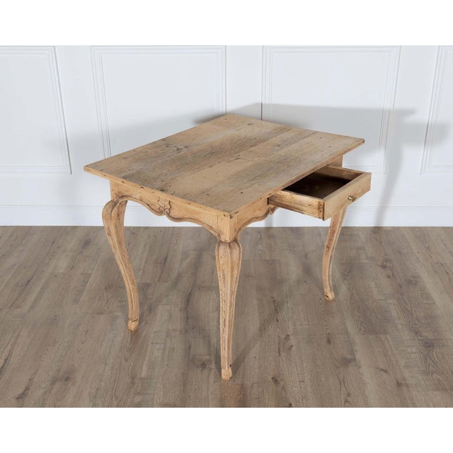 Louis XV Style Writing Table in Natural Oak, 19th Century For Sale In Atlanta - Image 6 of 9
