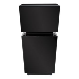 Black Mirrored Pedestal Short For Sale