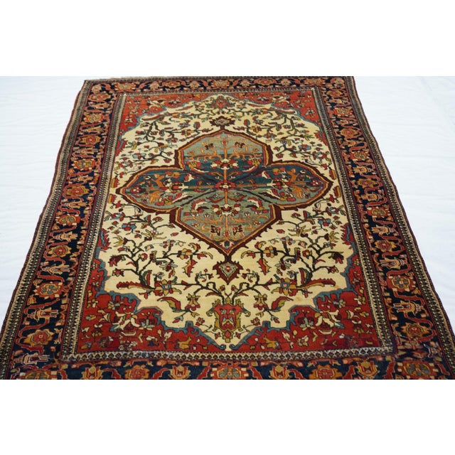Antique Farahan Sarouk Rug 4'3'' X 6'7'' For Sale - Image 10 of 12
