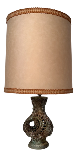 Large Sculptural Glazed Ceramic Art Table Lamp by Walter Gerhards, 1960s