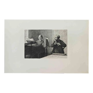 Henri Fantin-Latour, Un Morceau de Schumann, Etching, 1863 For Sale