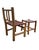 Rustic Vintage Rustic Log Chair & Stool Set For Sale - Image 3 of 17