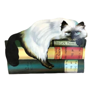 Chelsea House Hand Painted Cat Books Dummy Board