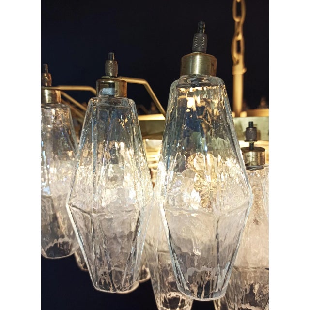 Murano Glass 185 Transparent Glass Chandelier For Sale In Los Angeles - Image 6 of 11