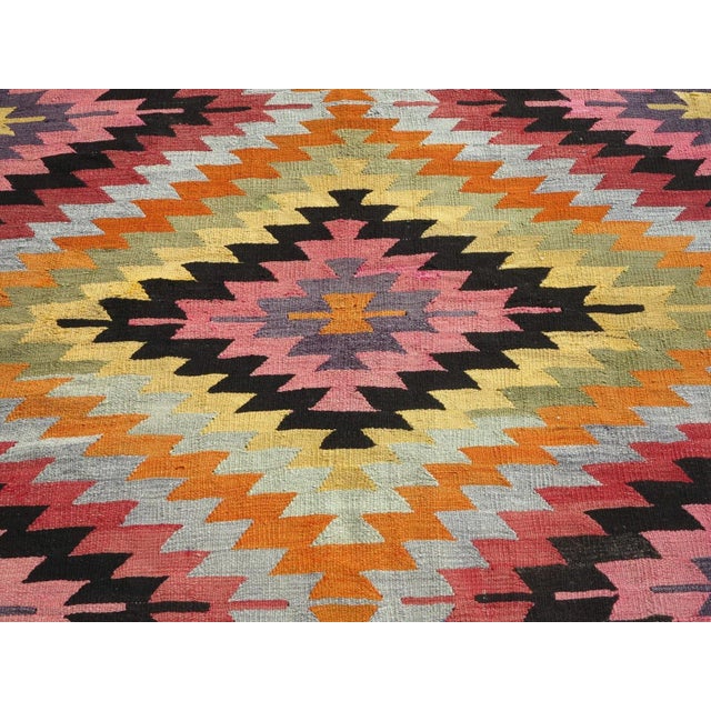 Mid 20th Century Mid 20th Century Anatolian Turkish Classic Kilim Rug For Sale - Image 5 of 13