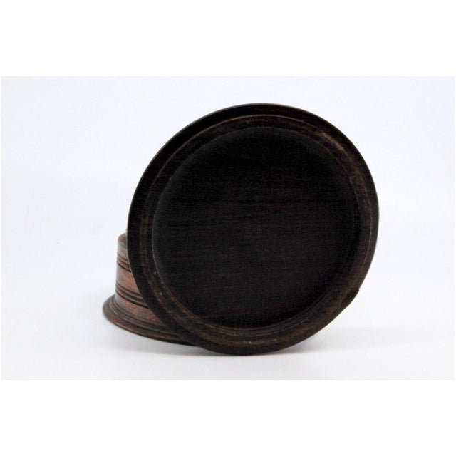 Wooden Jewelry Box with Silver Application on the Flower-Shaped Lid For Sale - Image 10 of 11