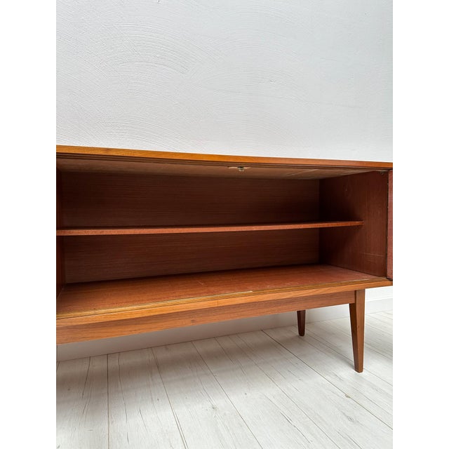 Large Vintage Minimalistic Teak Sideboard, 1960s For Sale - Image 4 of 13