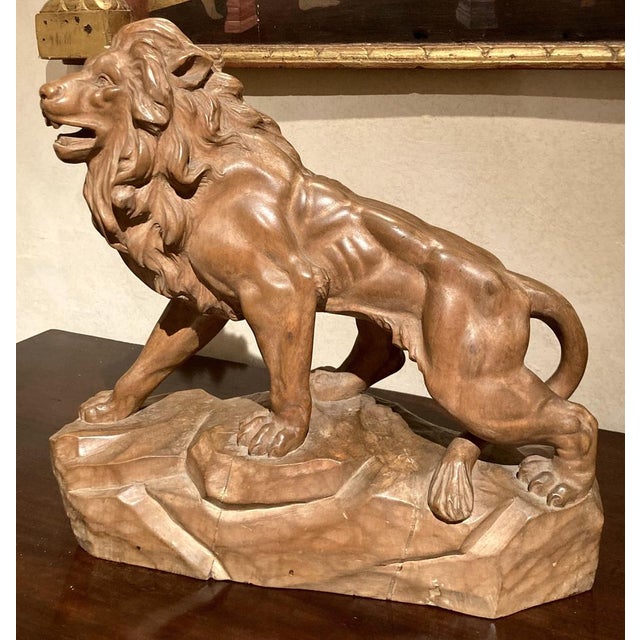 Italian Artist, Large Lion, 19th Century, Wood For Sale - Image 17 of 17