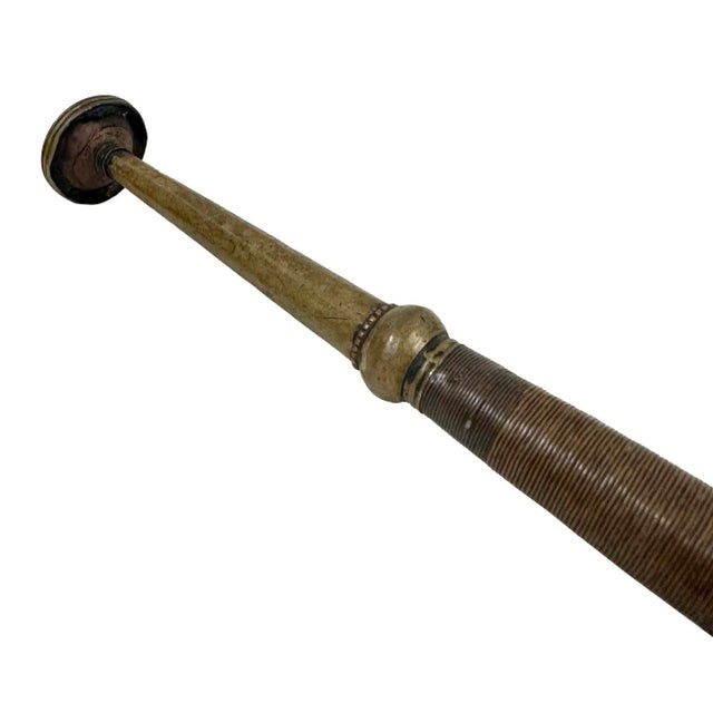 Early 20th Century Tibetan Handcrafted Buddhist Festival Trumpet For Sale - Image 9 of 12