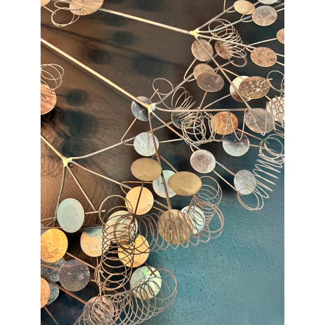 Curtis Jere Vintage MCM Signed Curtis Jere Raindrops Wall Art Sculpture For Sale - Image 4 of 6