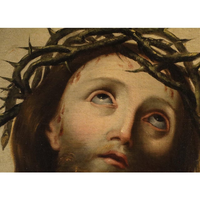 Guido reni (bologna 1575 - 1642) workshop ecce homo oil on canvas 59 x 47 cm. - framed (defects and small losses) 76 x 66...