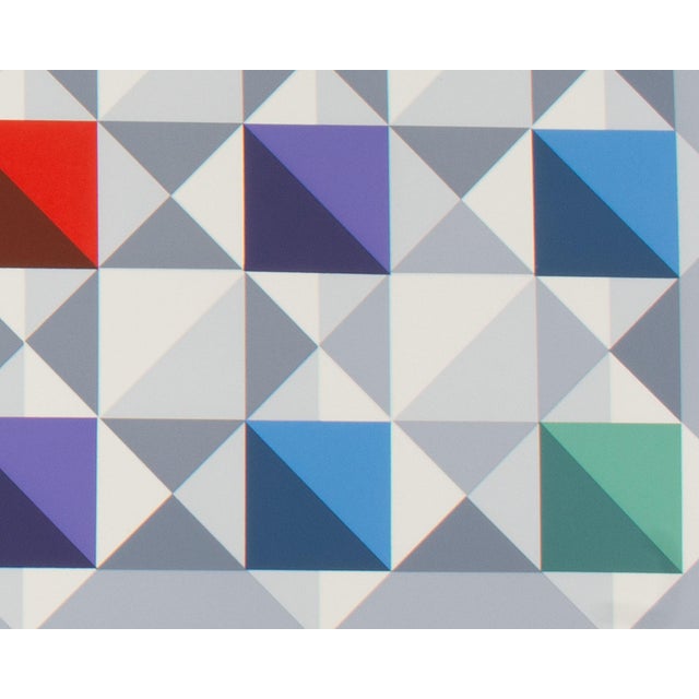 Printmaking Materials “Nebula Viii” Op Art Serigraph Print Marko Spalatin For Sale - Image 7 of 8