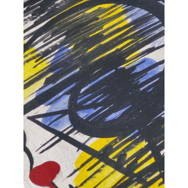Abstract Composition on Ceramic Tile, Italy, 1980s For Sale - Image 12 of 14