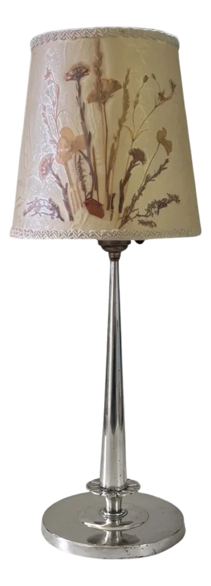 Swedish Grace Nickel Silver Table Lamp from CG Hallberg, Stockholm, Sweden, 1920s