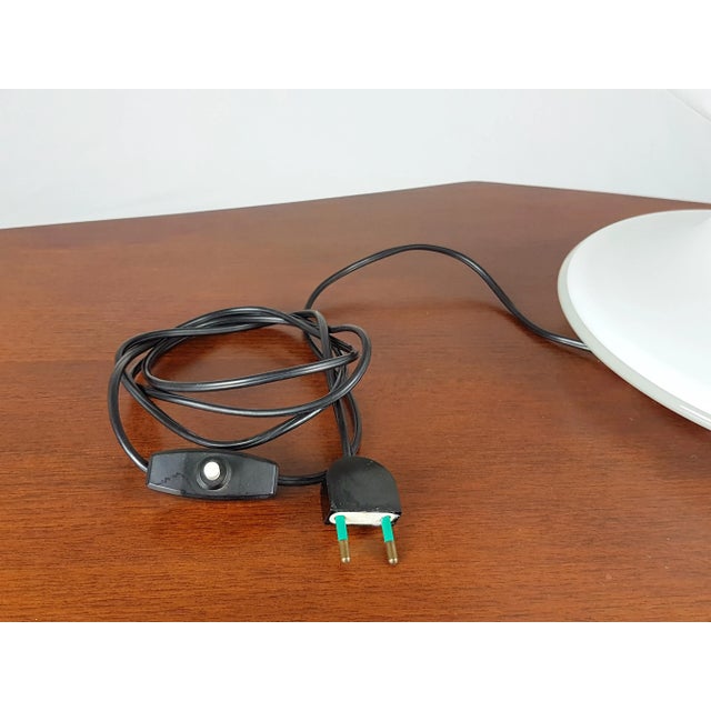 White Murano Glass Mushroom Table Lamp from Vistosi, 1960s For Sale - Image 11 of 12