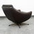 Mid Century Danish Modern Lounge Chairs Swivel Brown Leather Armchair Vintage For Sale In Sacramento - Image 6 of 12