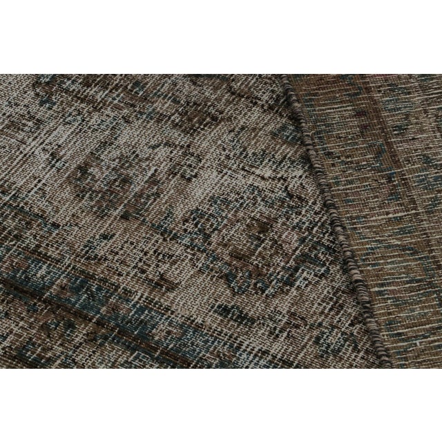 Textile Vintage Persian Rug in Brown and Blue by Rug & Kilim For Sale - Image 7 of 7