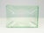 Green glass ashtray with grinded shape in the manner of Fontana Arte. One small dent on the corner. This piece is designed...