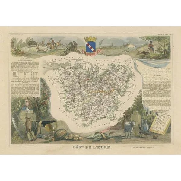 Map of the Department of Eure For Sale - Image 3 of 6