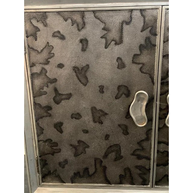 1980s Credenza in Glossy Metal Leafs, 1980s For Sale - Image 5 of 12