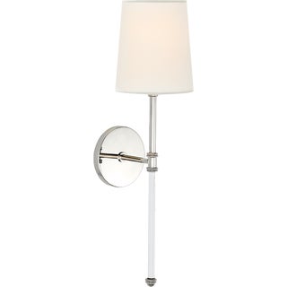 Suzanne Kasler for Visual Comfort Signature Camille Sconce in Polished Nickel with Linen Shade For Sale