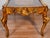 1930 French Walnut & Satinwood Inlay Carved Cherubs Hand Painted Coffee Table For Sale - Image 10 of 11