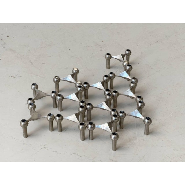 Nail Candleholders by Stoff for BMF, 1960s, Set of 12 For Sale - Image 3 of 16