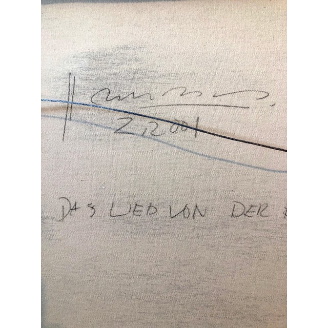 Black Bernd Haussmann, German American Neo Abstract Expressionist Contemporary Oil Painting Mixed Media, 2001 For Sale - Image 8 of 11