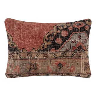 Turkish Oushak Lumbar Rug Pillow Cover 16'' X 24'' For Sale