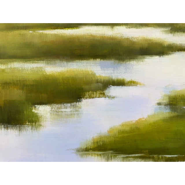 Large Square Winding Marsh Creek Painting - 48x48 For Sale In Atlanta - Image 6 of 9