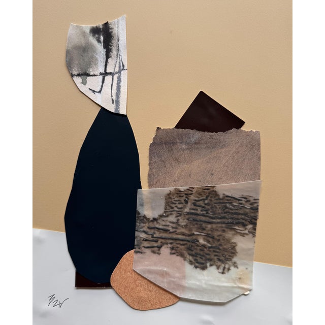 "Vessel 1" Original Mixed-Media Framed Collage on Paper by Zac Woodiel For Sale - Image 10 of 12