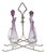 Purple Cut Glass Cruet, Set of 3 For Sale