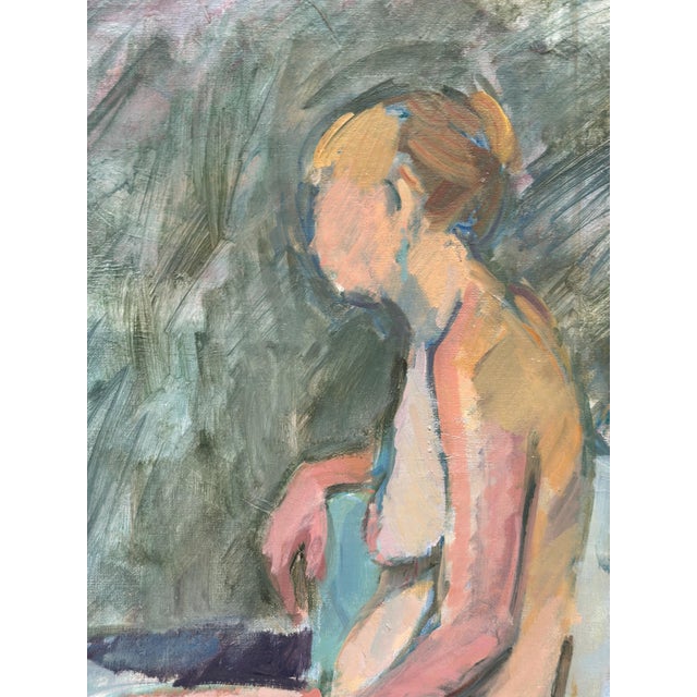 1970s European Artist, Two Models, 1971, Oil on Canvas For Sale - Image 5 of 15