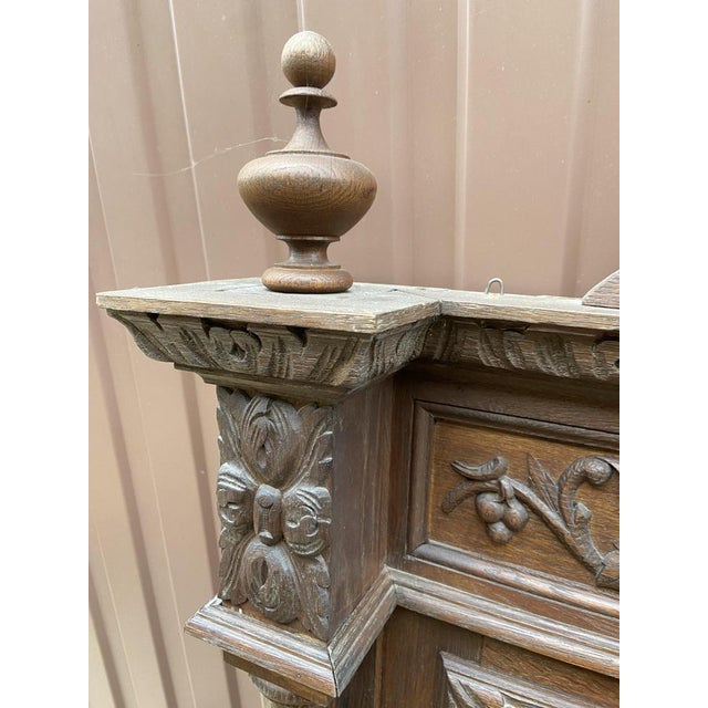 Large French Renaissance Carved Mirror, 1880s For Sale - Image 9 of 12