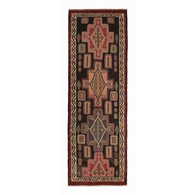 Pink Vintage Persian Tribal Kilim in Polychromatic Geometric Patterns by Rug & Kilim For Sale - Image 8 of 8
