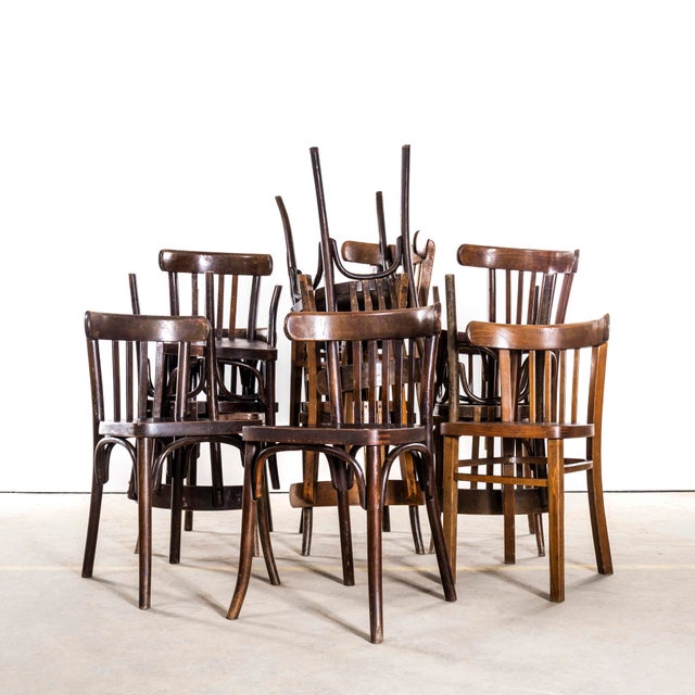 Vintage Dining Chairs in Oak, 1950s, Set of 6 For Sale - Image 6 of 12