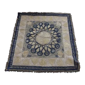 Large Embroidered Black and Gold Persian Cloth/Tapestry