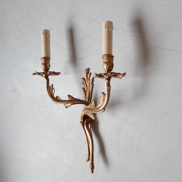 Brass Wall Sconces, 1960s, Set of 4 For Sale - Image 6 of 8